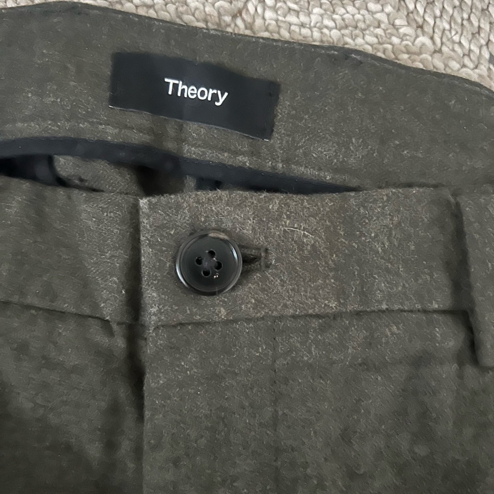 Theory Dark Olive Trousers